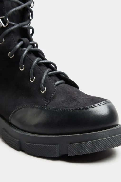 Wide Fit Chunky Lace Up Boots