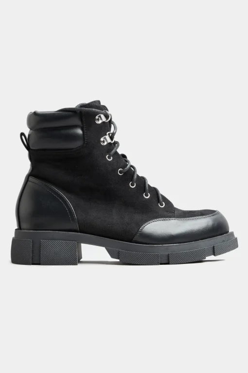 Wide Fit Chunky Lace Up Boots