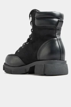 Wide Fit Chunky Lace Up Boots