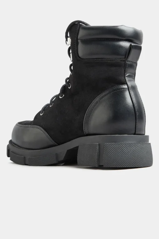 Wide Fit Chunky Lace Up Boots