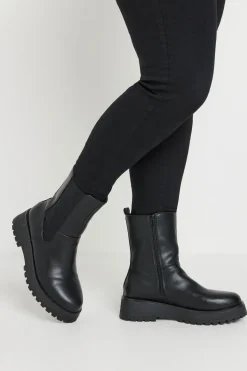 Wide Fit Chunky Wedge Chelsea Boots