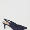 Wide Fit Delish Twist Front Slingback Pointed Court Shoes
