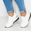 Wide Fit Metallic Trim Trainers
