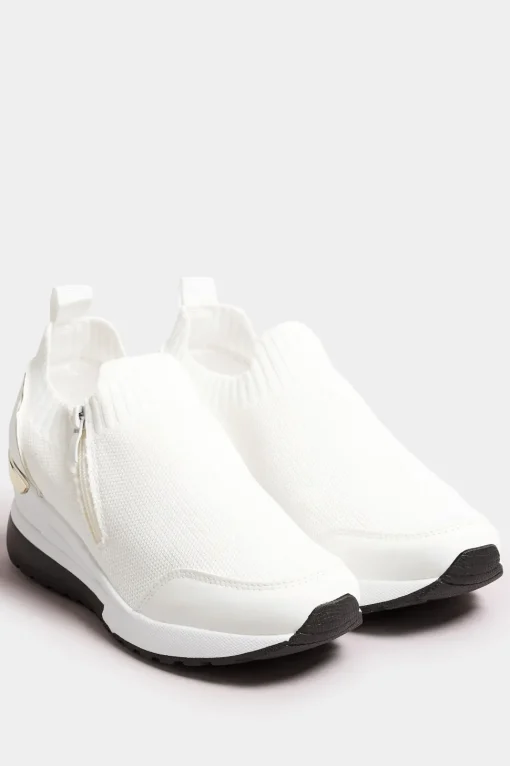 Wide Fit Metallic Trim Trainers