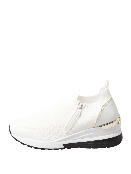Wide Fit Metallic Trim Trainers