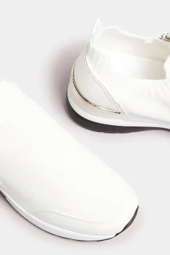 Wide Fit Metallic Trim Trainers