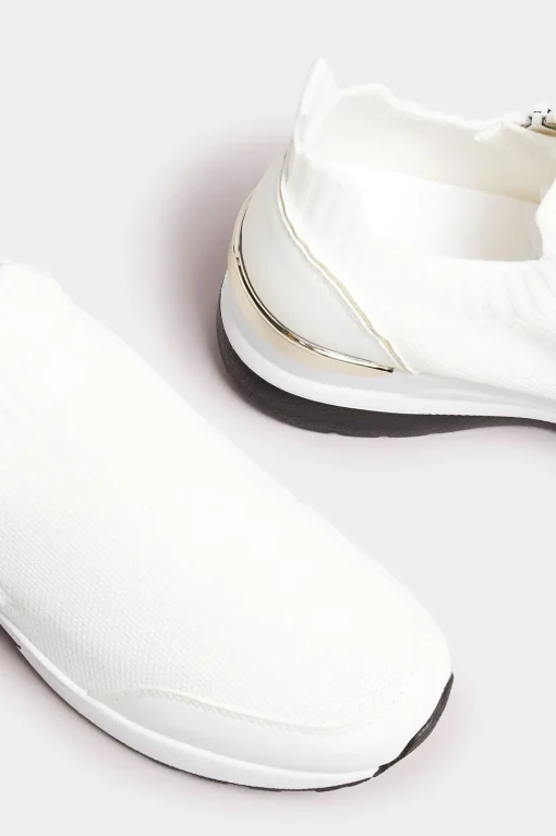 Wide Fit Metallic Trim Trainers