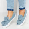 Wide Fit Twisted Bow Slip-On Trainers
