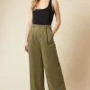 Wide Leg Cotton Trousers