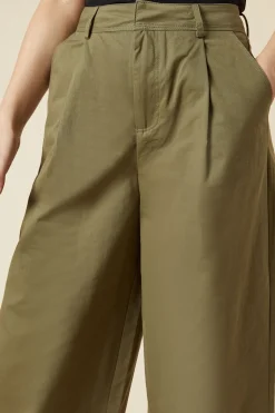 Wide Leg Cotton Trousers