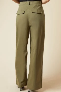 Wide Leg Cotton Trousers