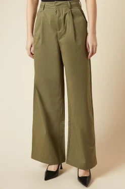 Wide Leg Cotton Trousers