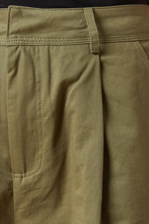 Wide Leg Cotton Trousers