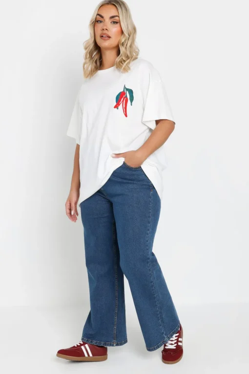 Wide Leg Denim Jeans