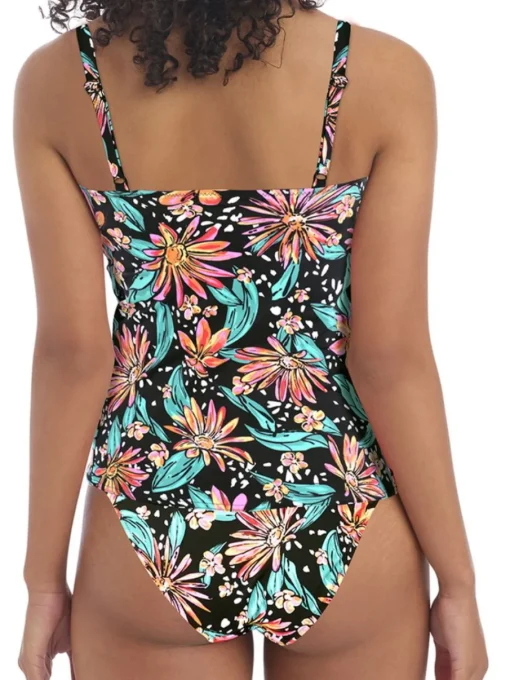 Wild Daisy Plunge Tankini Top coloured Multi