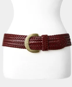 Woven Leather Waist Belt