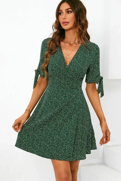 Wrap Top Summer Mini Dress
