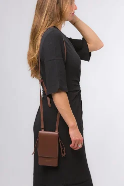 'Audrey' Nappa Leather Cross Body Phone Bag