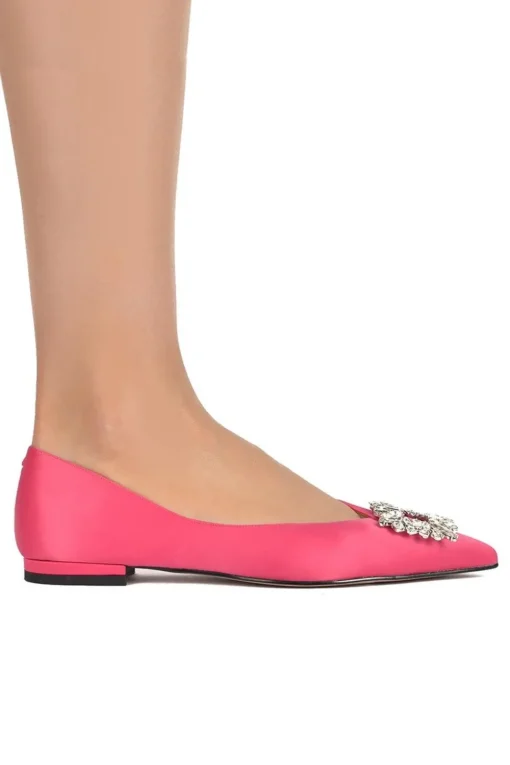 'Bucia' Flat Diamante Ballet Shoe
