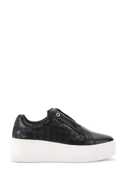'Connected Laceless Weave' Leather Trainers