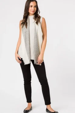 'Contrast' Cashmere & Merino Wool Pashmina