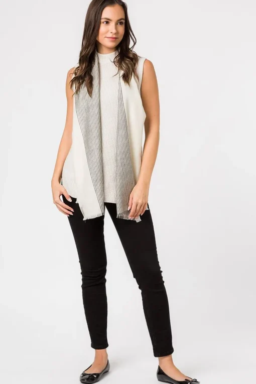 'Contrast' Cashmere & Merino Wool Pashmina