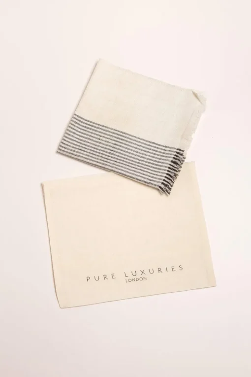 'Contrast' Cashmere & Merino Wool Pashmina