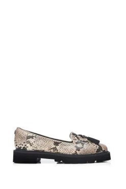 'Evelyn' Snake Print Brogues