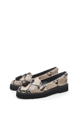 'Evelyn' Snake Print Brogues