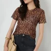 'Hibiscus' Short Sleeve Sheer Mesh T-Shirt