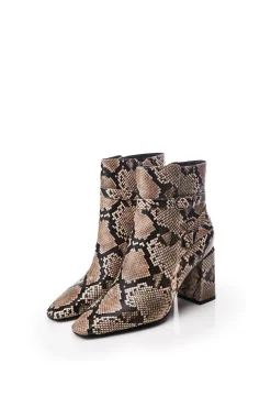 'Kamina' Snake Print Heeled Boots
