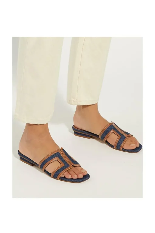 'Loupe' Denim Sandals