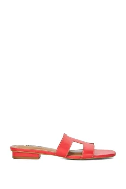 'Loupe' Leather Sliders