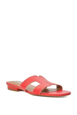 'Loupe' Leather Sliders