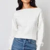 'Mable' Slash Neck Cable Knit Jumper