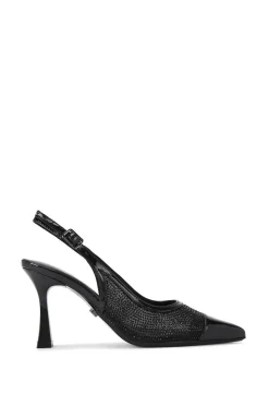 'Midnight Sling' Fabric Heels