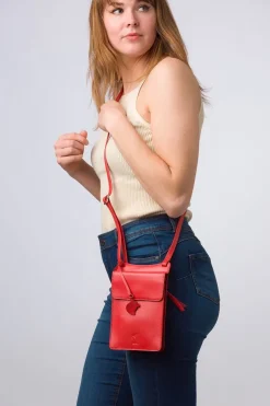 'Milly' Leather Cross Body Phone Bag
