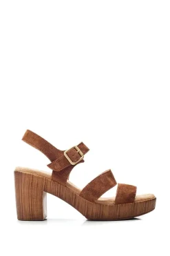 'Moniqua' Suede Heeled Sandals