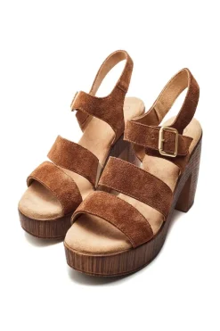 'Moniqua' Suede Heeled Sandals