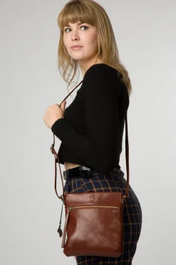 'Sable' Leather Cross Body Bag