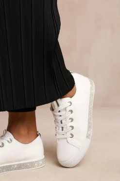 'Splendor' Crystal Trim Trainers