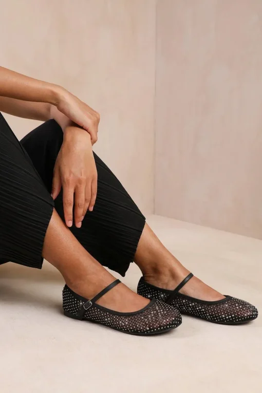 'Tennessee' Diamante Detail Pump With Strap