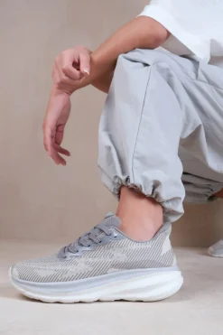 'Track' Breathable Mesh Gym Runner Lace Up Trainers