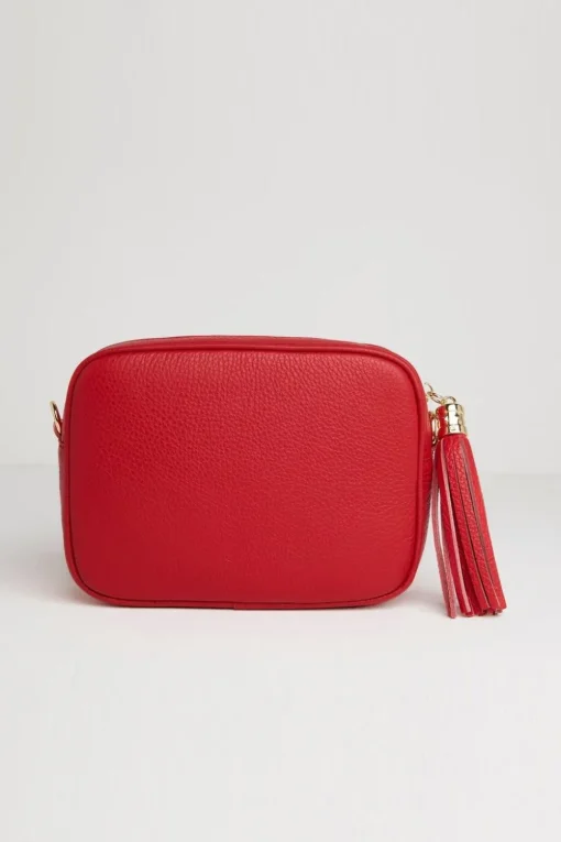 'Verona' Crossbody Tassel Bag With Snake Print Strap