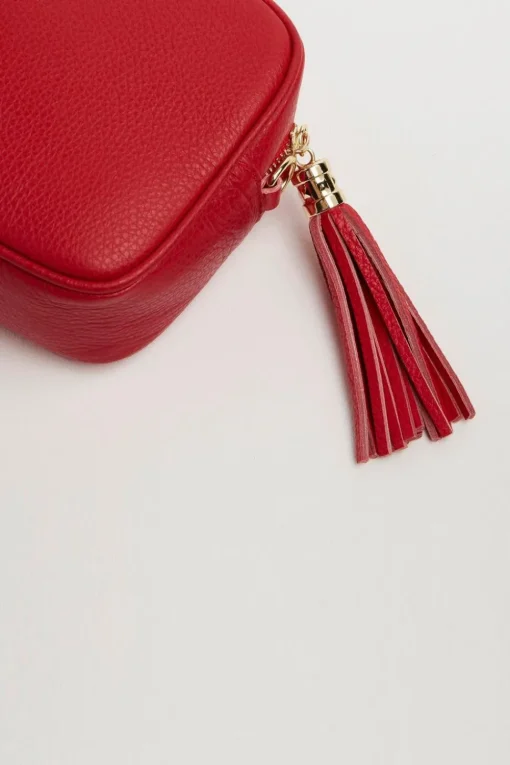 'Verona' Crossbody Tassel Bag With Snake Print Strap