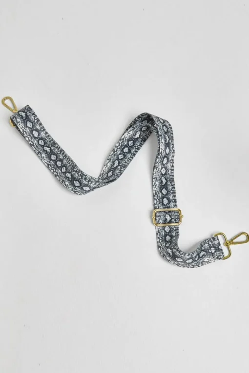 'Verona' Crossbody Tassel Bag With Snake Print Strap