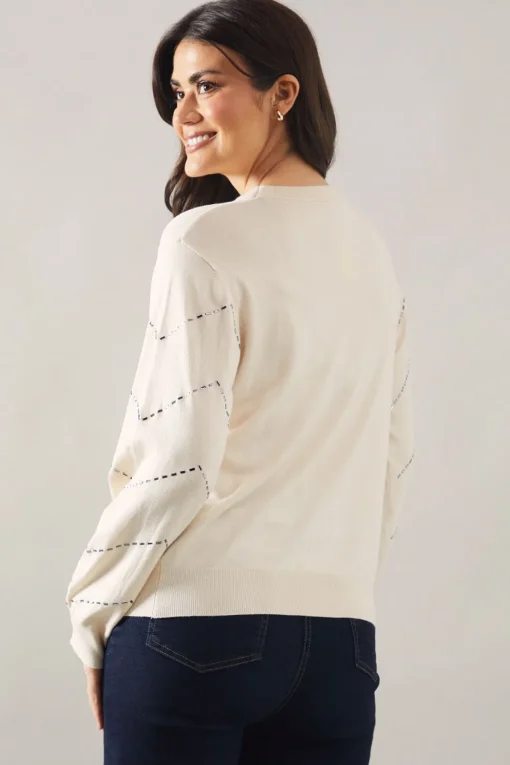 Zig Zag Beaded Jumper