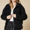 Zip Through Borg Jacket