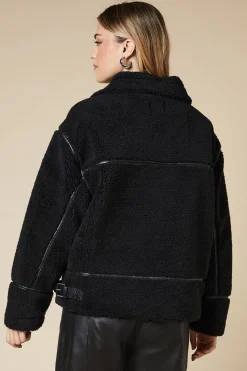 Zip Through Borg Jacket