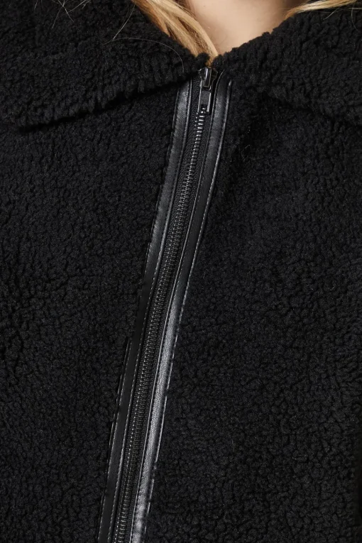 Zip Through Borg Jacket